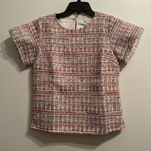 NWT S’edge Multicolor Tweed Top Sz XS